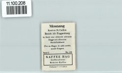 9607 Mosnang - Vignette Wappen Kaffee Hag ca 1920-1940