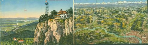 Gempenfluh Klapp AK Basel Vogelschau