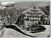3864 Guttannen Foto AK Hotel Grimsel Hospiz Auto