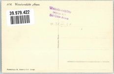 Weisshornhütte Foto AK Hüttenstempel Winter