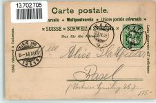 8197 Rafz 1901 BOAKC Lithographie A. Schulhaus Pfarrhaus Gasthaus Zum Kreuz Schuhfabrik Post Station Bahnhof Consum Gebrauchsspuren, bitte Scan genau beachten!