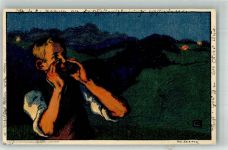 1926 Künstlerkarte Der Alpruf Bundesfeier Für Notleidende Mütter Spende