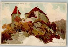 3177 Laupen BE Lithographie Schloss