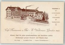 2540 Grenchen Lithographie Cafe Gasthaus E. Wullimann