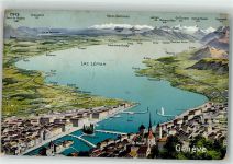 1290 Versoix - Vogelschau Genfersee