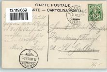 8703 Erlenbach ZH Gebrauchsspuren 1906 Hotel zum goldenen Kreuz Pferdekutschen