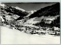 7240 Küblis Foto AK Schnee Winter Kirche Parsennabfahrt Saas Silvrettagruppe