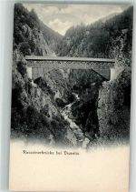 7180 Disentis Mustér Foto AK Ruesseinerbrücke