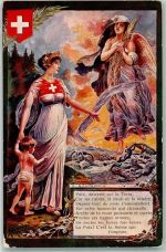sign. A. Gautschi Paix, descend sur la terre WK I Helvetia 1915
