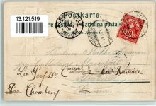 8000 Zürich Lithographie / Prägedruck 1901 Wasserkirche und Zwinglidenkmal Hufeisen Helvetia