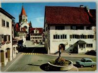 8570 Weinfelden Foto AK Gasthaus zum Trauben Auto Kirche