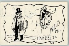 3000 Bern Berne 1914 - Mulus 1914 Handel I a AK Ort lt. Stempel