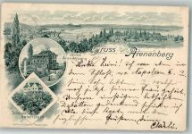 8268 Salenstein 1899 Lithographie Schloss Salenstein Arenenberg