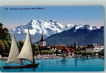 1844 Villeneuve VD - Dents du Midi Segelschiff