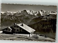 Niederhorn 1950 Foto AK Hüttenstempel Berghaus Niederhorn