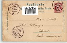 2105 Travers 1898 BOAKC Lithographie Gebrauchsspuren, bitte Scan genau beachten!