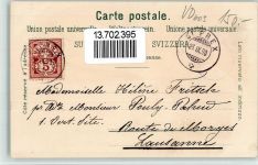 1197 Prangins 1898 BOAKC Lithographie Schloss Chateau Monument des Vaudois du Piemont Verlag Künzli Nr 293