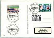 8302 Kloten - Swissair Jumbo Jet Sonderstempel Tag der Aerophilatelie 1990