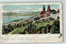 8803 Nidelbad Rüschlikon 1904 Gebrauchsspuren Hotel Belvoir bei Nidelbad