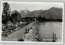 1844 Villeneuve VD Foto AK Gasthaus Les Quai