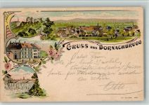 4147 Aesch BL 1898 BOAKC Lithographie Dornachbrugg