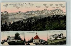 9413 Oberegg 1919 Foto AK St. Anton Pension Rößle Kapelle St. Anton Hotel zum Alpenhof