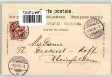 9200 Gossau SG 1898 Lithographie Hotel Zum Ochsen Hotel Bahnhof Schutzengel Kirche Schulhaus