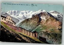 Muottas Muraigl 1912 Foto AK Hüttenstempel