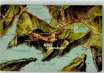 6045 Meggen - Vierwaldstättersee Vogelschau Zugersee Rigi - Gesamtansicht