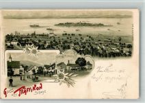 8808 Pfäffikon SZ 1902 BOAKC Lithographie Schloss Kapelle Insel Ufnau Verlag Künzli Nr 1937