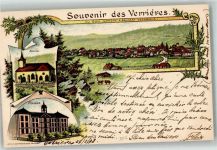 2126 Les Verrières 1899 Lithographie Kirche College