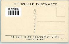 9500 Wil SG - St. Gallisches Sängerfest 1925 Bromöldruck H. Tschopp