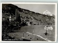 3706 Leissigen - Hotel Kreuz und Niesen Ruderboot Schwäne