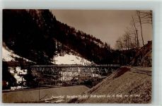 8858 Innerthal Wägital Foto AK Steinbruchbrücke Aubrigwied