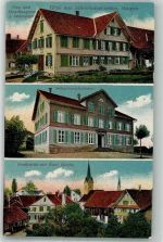 8577 Schönholzerswilen Foto AK Postamt Handlung Sekundarschulhaus Kath. Kirche