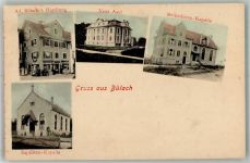 8180 Bülach Foto AK Handlung Bötschi Neue Asyl Methodisten Kapelle Baptisten Kapelle