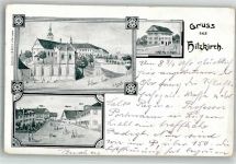 6285 Hitzkirch 1902 Foto AK Postamt Gasthaus Kirche Handlung
