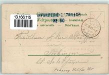 Jugendstil Helvetia 1901 Lithographie / Prägedruck