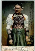 1906 Gebrauchsspuren Portrait Frau