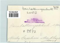 3076 Worb Gebrauchsspuren Haushaltungsschule Ort handschriftlich