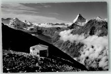 Domhütte 1967 Foto AK Breithorn Matterhorn