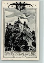 8314 Kyburg 1907 Künstlerkarte Stammschloss des Österr. Kaiserhauses
