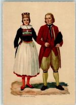 6000 Luzern Lucerne Gebrauchsspuren Kleidung 18.Jhdt. Brauttracht Ruswil Nr. 2591 sign. H.Schaer