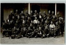 3270 Aarberg 1916 Privatfoto AK Soldatengruppe Feldpost Bat Depont 1 Ort handschriftlich