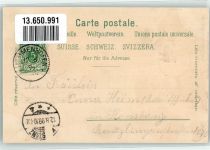 8266 Steckborn 1899 Lithographie Rathaus Gasthaus zur Krone u. Löwen Carl Künzli Dep. No. 1419