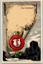 4147 Aesch BL Künstlerkarte Schloss Angenstein sign. Helen Mantzer