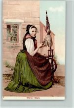 8750 Glarus - Tracht Spinnrad