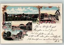 8623 Kempten 1899 BOAKC Bahnhofstrasse Lithographie