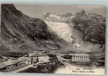3999 Oberwald 1921 Foto AK Gletsch Hotel et Glacier du Rhone