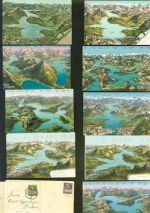 Lot mit 25 AK Landkarten Vogelperspektive einige mehrfach Sammlung Schweiz Posten 21 bis 100 AK